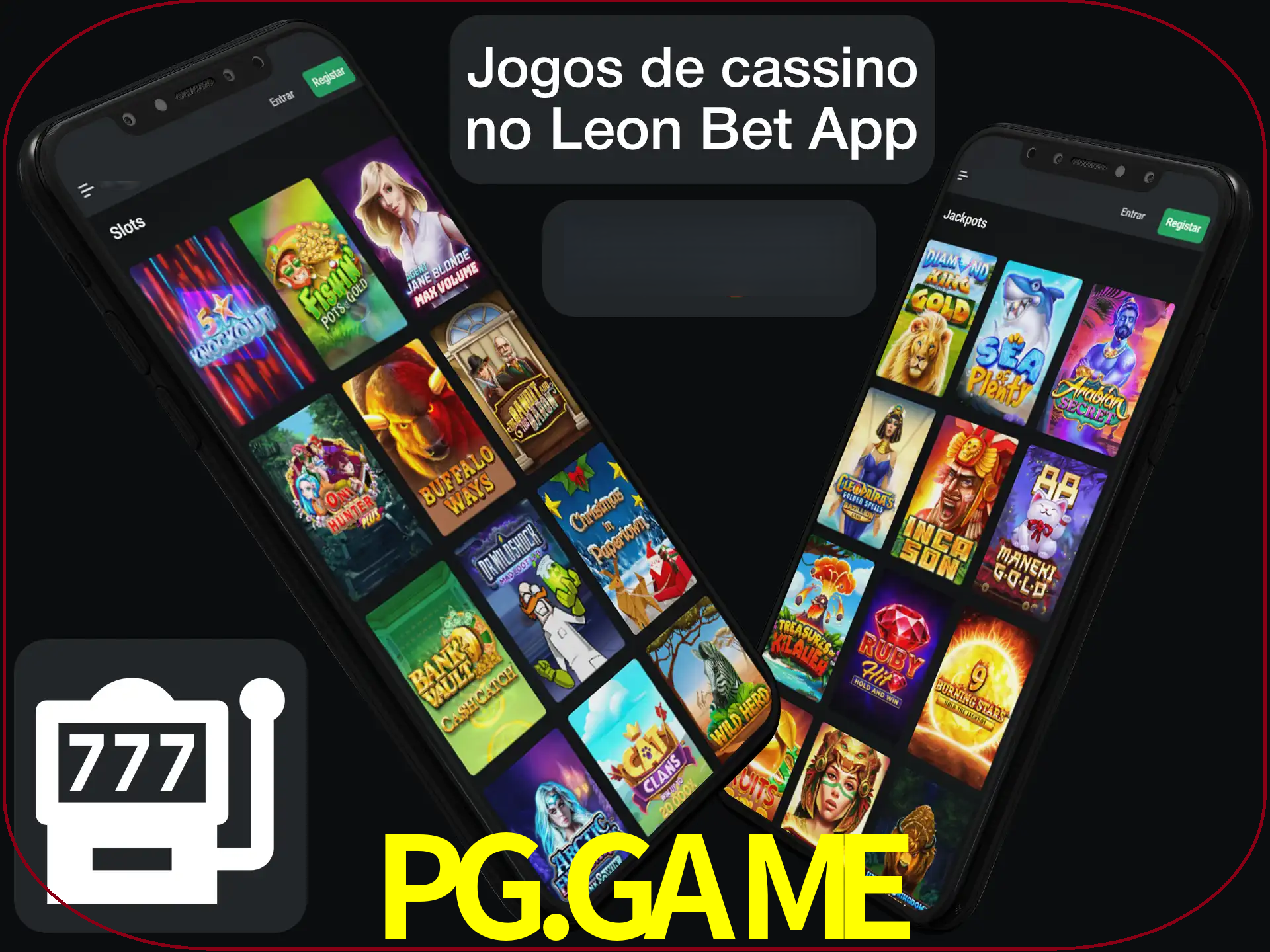 Escolha quais jogos de cassino jogar no app.