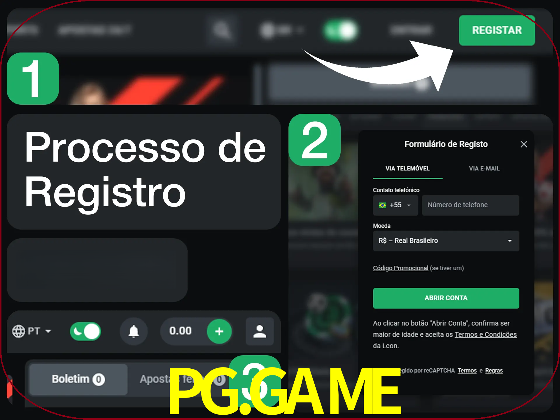 O processo de registro na LeonBet é simples.